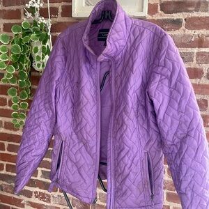 OUTWEAR JACKET: Built-in storage Lands’ End lavender jacket. Size XS.